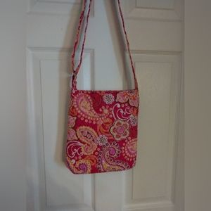 Vera Bradley Crossbody Paisley Pink Bag.Medium Size.